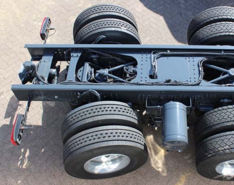 GINAF truck met Hydro Pneumatisch Veer Systeem